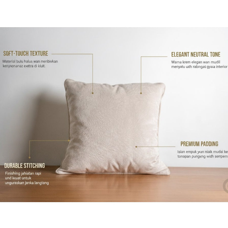 Kinami - Ajeg - Bantal Peluk Kotak dan Bulat Untuk Sofa / Cushion Kursi Duduk Lengkap dengan Sarung Cover dan Resleting - gambar 7