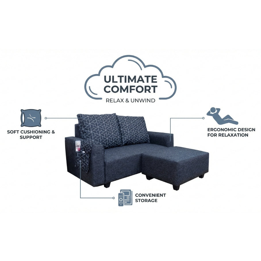 Kinami - Ajeg - Sofa 2 Seater Sudut Nagari / Sofa Untuk 2 Orang Desain Modern Minimalis - gambar 7