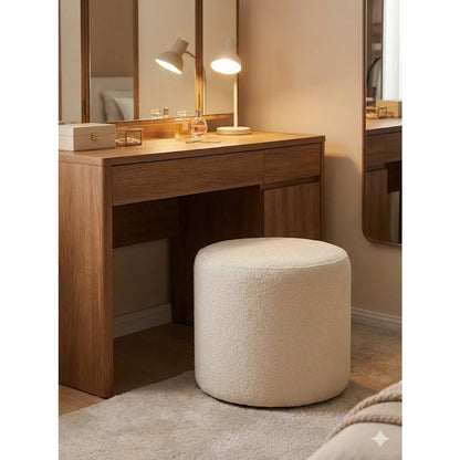 Kinami - Ajeg - Stool Bulat Nami Anti Cakar / Sofa Minimalis / Kursi Bangku Bulat / Kursi Rias Make Up Aesthetic - gambar 6