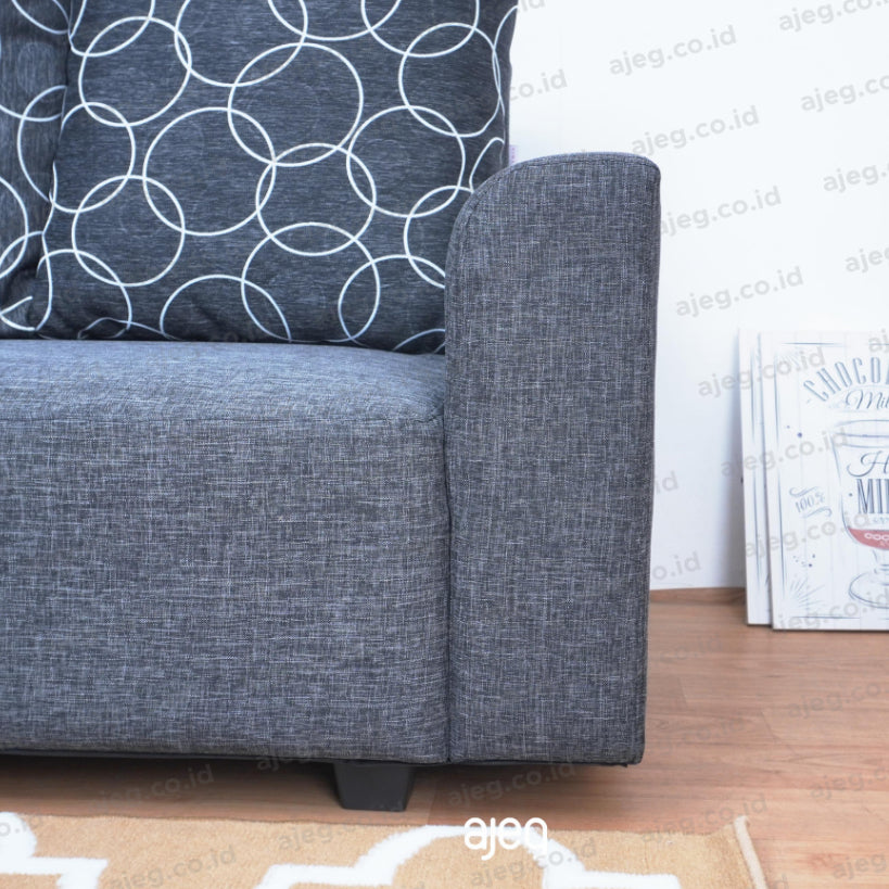 Kinami - Ajeg - Sofa 3 Seater Sudut Minimalis Nagari / Sofa Empuk Santai  Minimalis Desain Modern Untuk 3 Orang - gambar 9