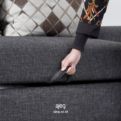 Kinami - Ajeg - Sofa Storage Box Narumi / Sofa 2 Seater Anti Cakar / Stool Bench Minimalis 2 Dudukan dengan Penyimpanan - gambar 9