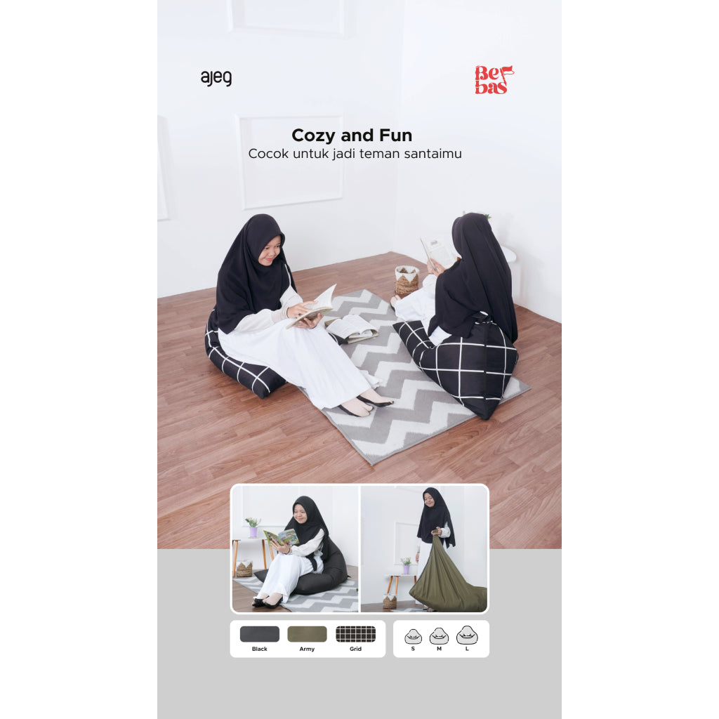 Kinami - Ajeg - Bean Bag Triangle Segitiga Large / Kursi Santai Sofa Duduk Premium - gambar 6