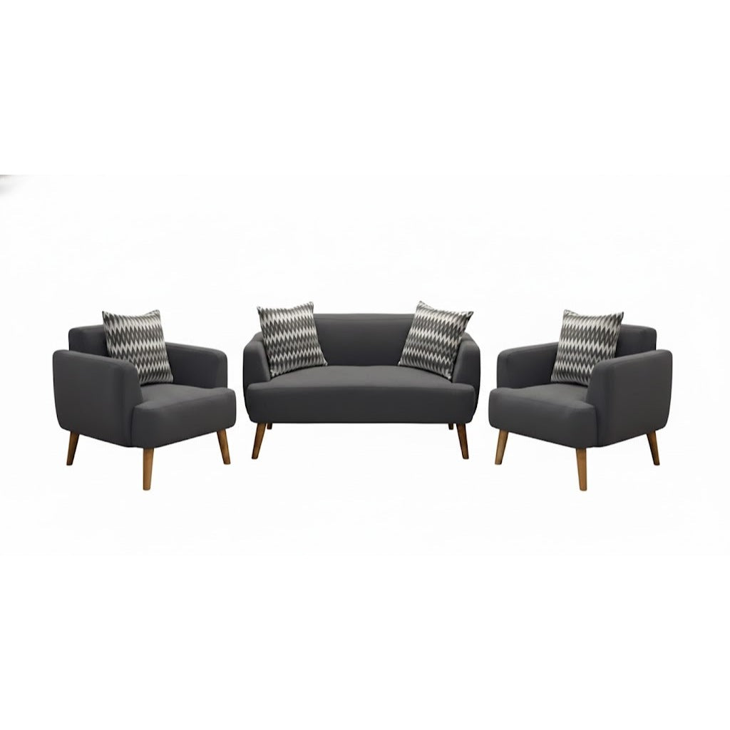 Kinami - Ajeg - Sofa Set 2-1-1 Seater Minimalis Kanaba Tahan Air Water Repellent / Sofa Set Empuk Santai Modern Gaya Japandi - gambar 8