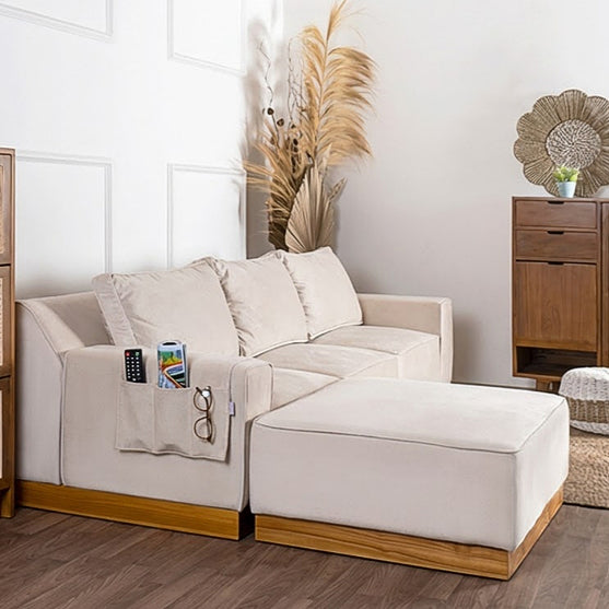 Kinami - Ajeg - Tempat Remot TV AC / Wadah Remot Aksesoris Sofa / Kantong Remot Organizer Sofa Anti Cakar Kucing* / Tas Bedside / Kantong Remot Untuk Sofa dan Kursi Kayu / Tempat Aksesoris di Ruang Tamu - gambar 2