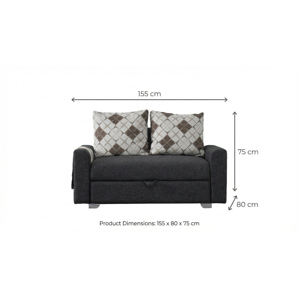 Kinami - Ajeg - Sofa Storage Box Narumi / Sofa 2 Seater Anti Cakar / Stool Bench Minimalis 2 Dudukan dengan Penyimpanan - gambar 8