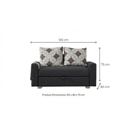 Kinami - Ajeg - Sofa Storage Box Narumi / Sofa 2 Seater Anti Cakar / Stool Bench Minimalis 2 Dudukan dengan Penyimpanan - gambar 8
