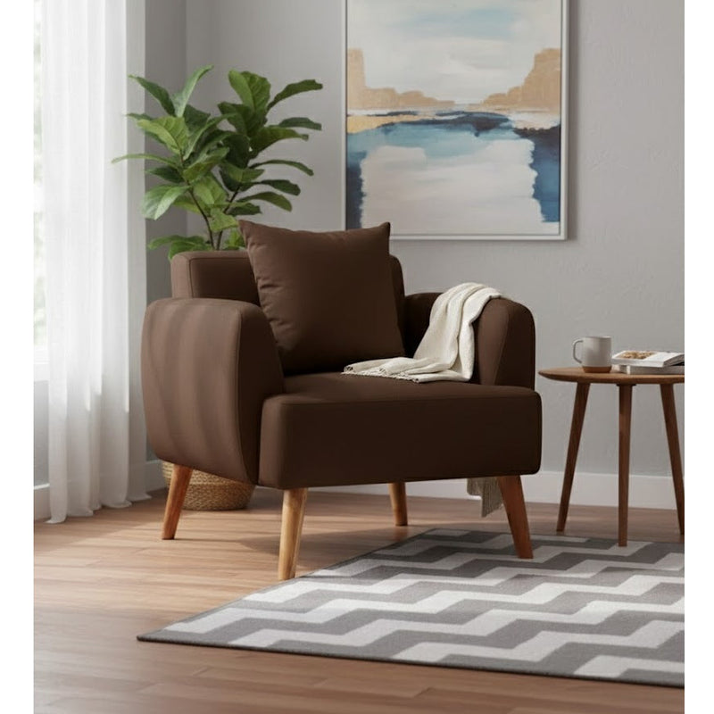 Kinami - Ajeg - Sofa 1 Seater Minimalis Kanaba Tahan Air Water Repellent / Sofa 1 Dudukan / Kursi Empuk Ruang Tamu Aesthetic - gambar 1