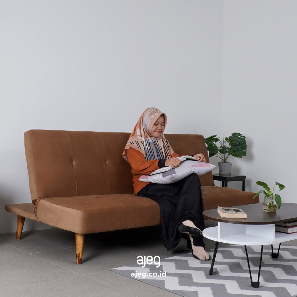 Kinami - Ajeg - Sofa Bed Becca Reclining Minimalis / Sofa Santai Selonjoran Untuk 3 Orang - gambar 7