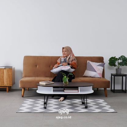 Kinami - Ajeg - Sofa Bed Becca Reclining Minimalis / Sofa Santai Selonjoran Untuk 3 Orang - gambar 5
