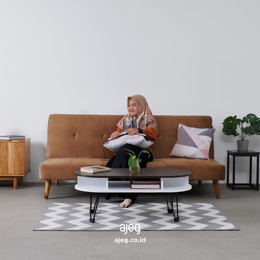 Kinami - Ajeg - Sofa Bed Becca Reclining Minimalis / Sofa Santai Selonjoran Untuk 3 Orang - gambar 5