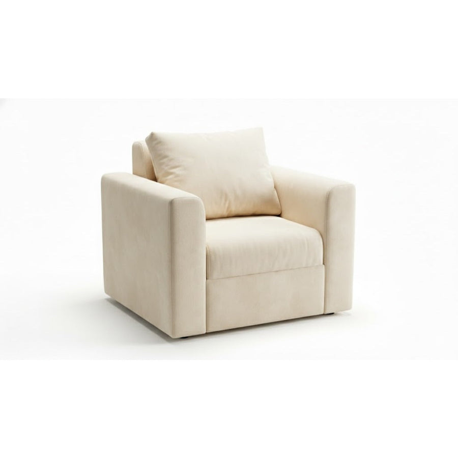 Kinami - Ajeg - Sofa 1 Seater Narumi Minimalis / Sofa Anti Cakar dengan Hidden Storage Tempat Penyimpanan Tersembunyi - gambar 5