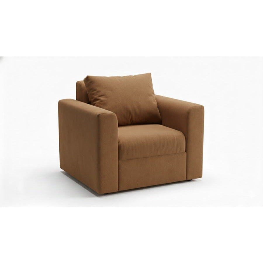 Kinami - Ajeg - Sofa 1 Seater Narumi Minimalis / Sofa Anti Cakar dengan Hidden Storage Tempat Penyimpanan Tersembunyi - gambar 8