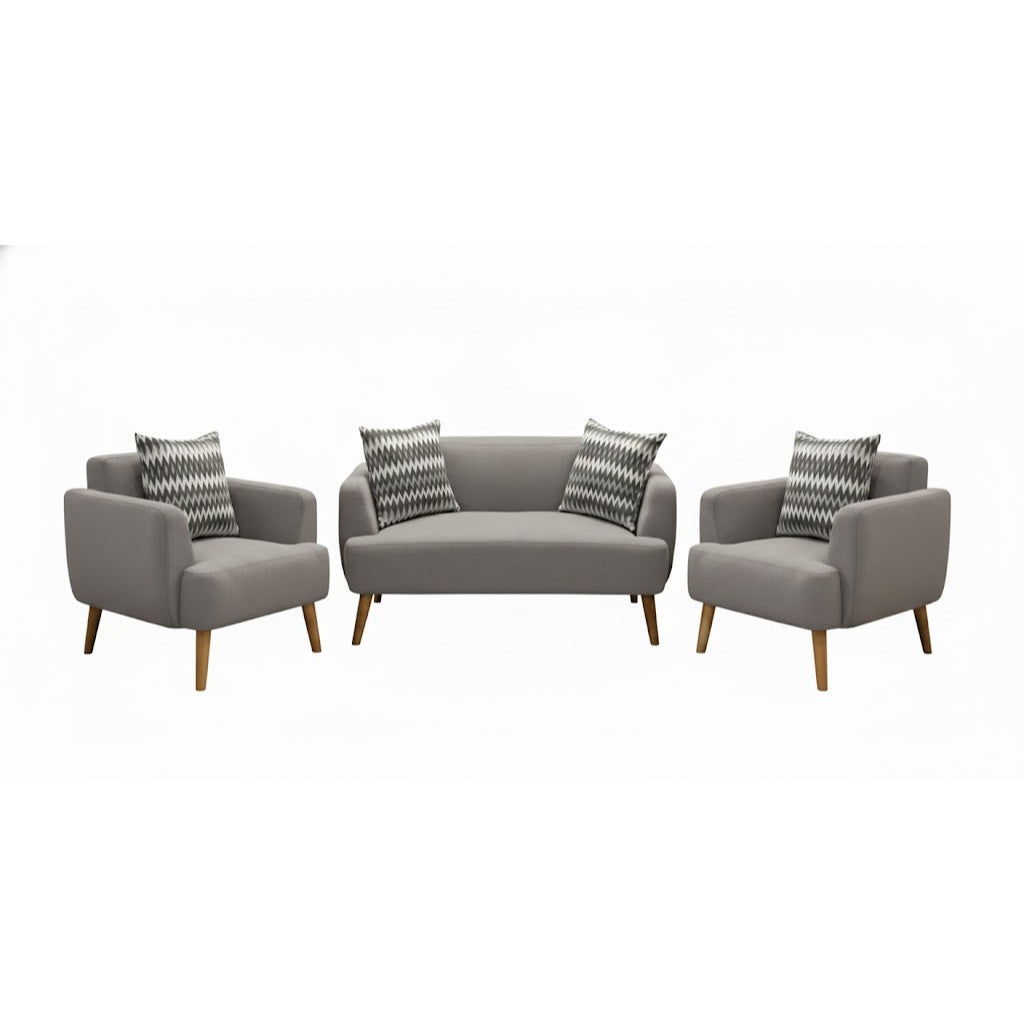 Kinami - Ajeg - Sofa Set 2-1-1 Seater Minimalis Kanaba Tahan Air Water Repellent / Sofa Set Empuk Santai Modern Gaya Japandi - gambar 7