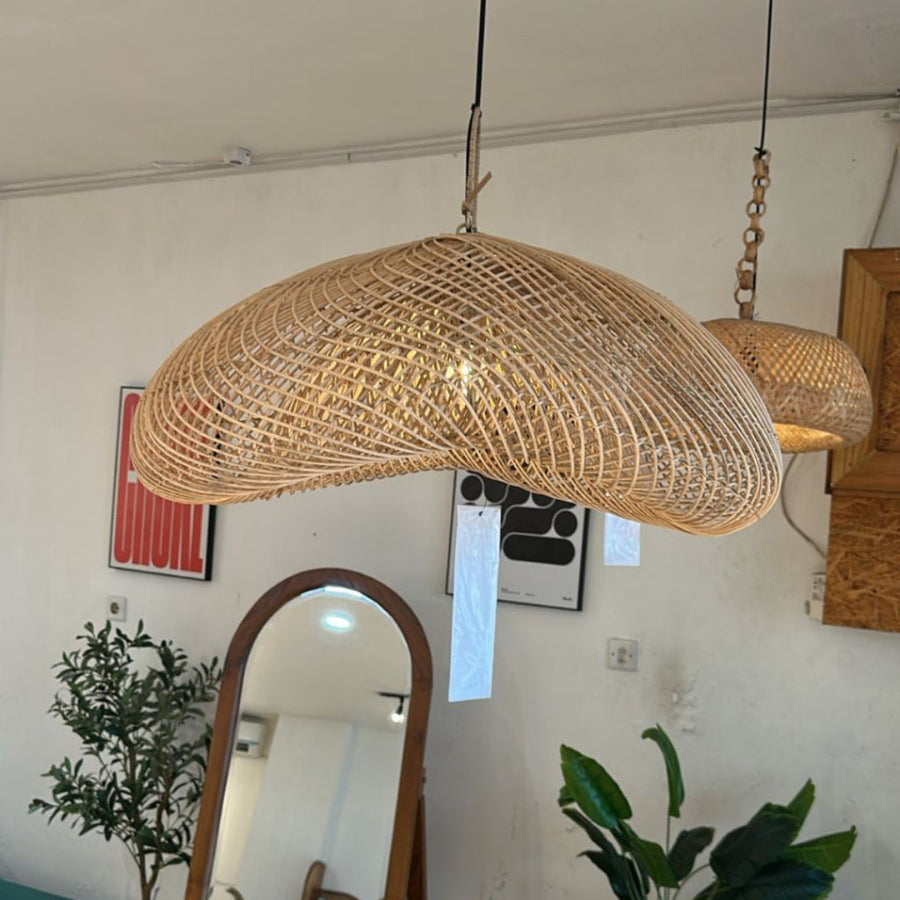 Cup Lampu Gantung Anyaman Premium Estetik Hiasan Rumah Minimalis - AJEG.CO.ID - gambar 5