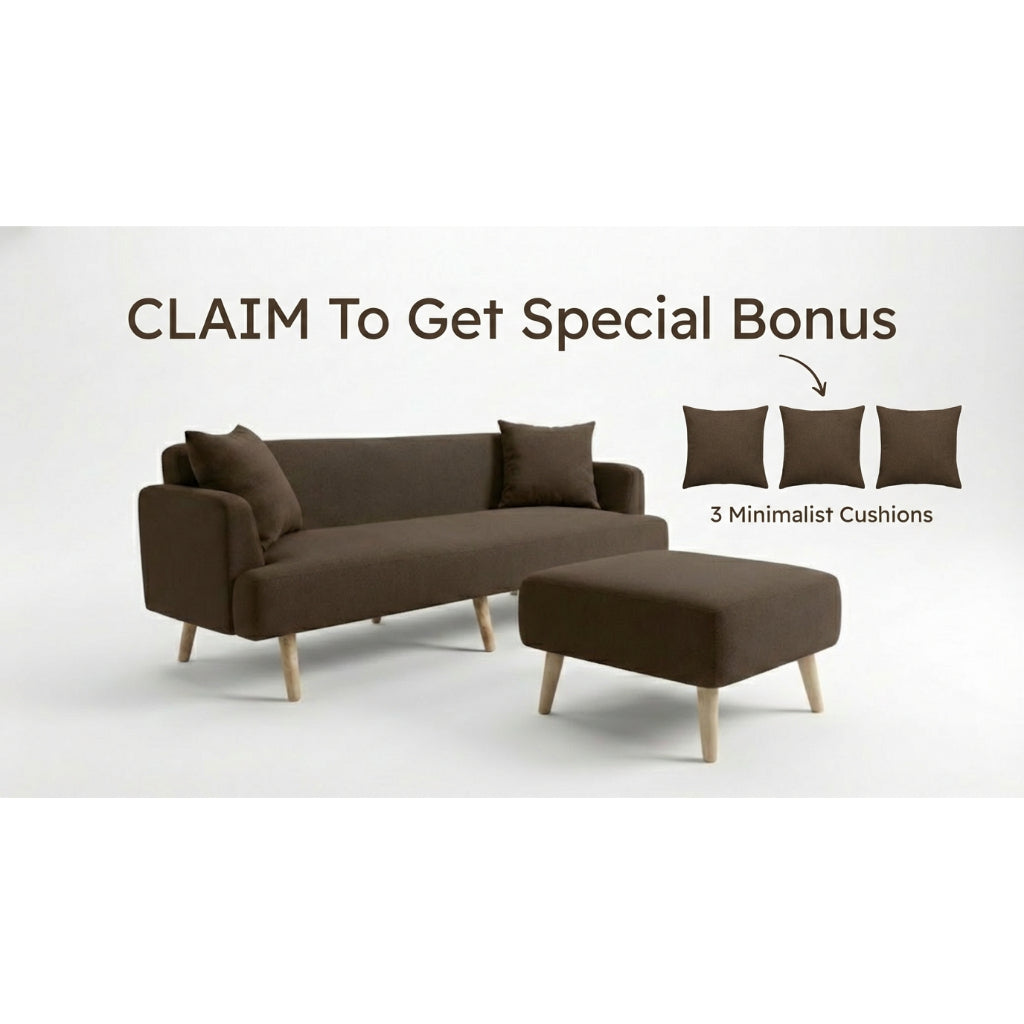 Kinami - Ajeg - Sofa 3 Seater Sudut Kanaba Tahan Air Water Repellent / Sofa 3 Dudukan / Sofa Empuk Selonjoran Santai  Minimalis Desain Modern Untuk 3 Orang - gambar 5