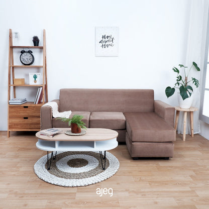 Kinami - Ajeg - Sofa 3 Seater Sudut Fudo Anti Cakar / Sofa Sudut 3 Dudukan Full Busa / Sofa Selonjoran - gambar 6