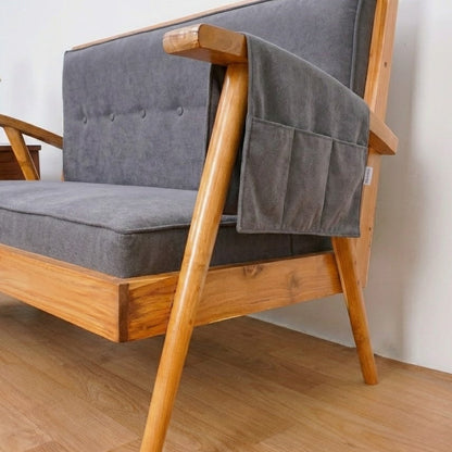 Kinami - Ajeg - Tempat Remot TV AC / Wadah Remot Aksesoris Sofa / Kantong Remot Organizer Sofa Anti Cakar Kucing* / Tas Bedside / Kantong Remot Untuk Sofa dan Kursi Kayu / Tempat Aksesoris di Ruang Tamu - gambar 3