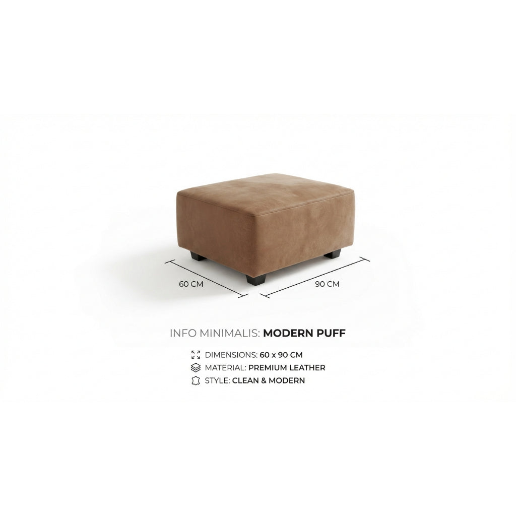 Kinami - Ajeg - Puff Sofa Empuk Minimalis Nagari / Stool Bench Square / Kursi Bangku Serbaguna / Meja Tamu Coffee Table Ruang Tamu - gambar 3