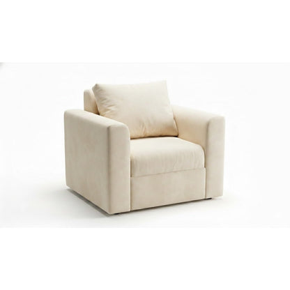 Kinami - Ajeg - Sofa 1 Seater Narumi Minimalis / Sofa Anti Cakar dengan Hidden Storage Tempat Penyimpanan Tersembunyi - gambar 6