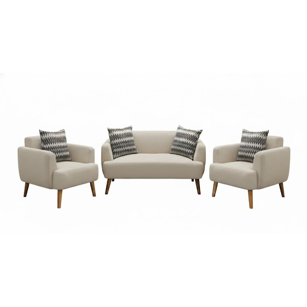 Kinami - Ajeg - Sofa Set 2-1-1 Seater Minimalis Kanaba Tahan Air Water Repellent / Sofa Set Empuk Santai Modern Gaya Japandi - gambar 6