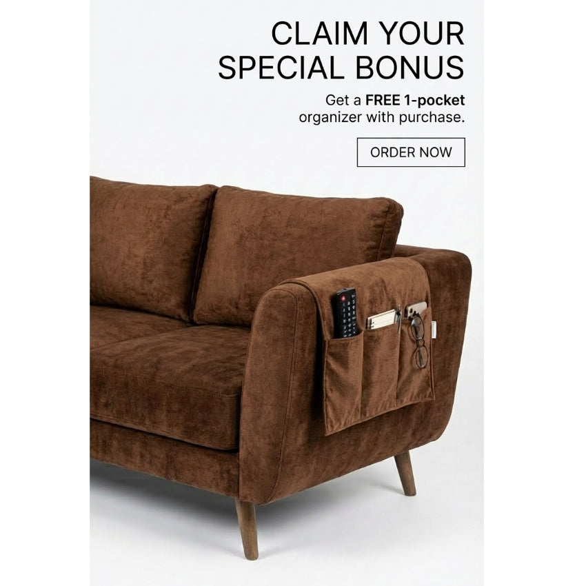 Kinami - Ajeg - Sofa 2 Seater Aiko Anti Cakar / Sofa 2 Dudukan Minimalis Modern Empuk dan Santai Gaya Japandi - gambar 4