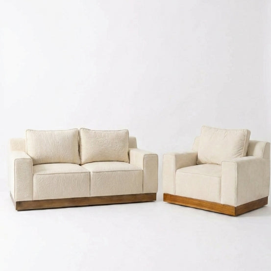 Kinami - Ajeg - Sofa Set 2 dan 1 Seater Shizu Anti Cakar / Sofa 2 dan 1 Dudukan Untuk Ruang Tamu Minimalis Modern / Kursi Empuk dan Santai Gaya Japandi Untuk 2 dan 1 Orang - gambar 9