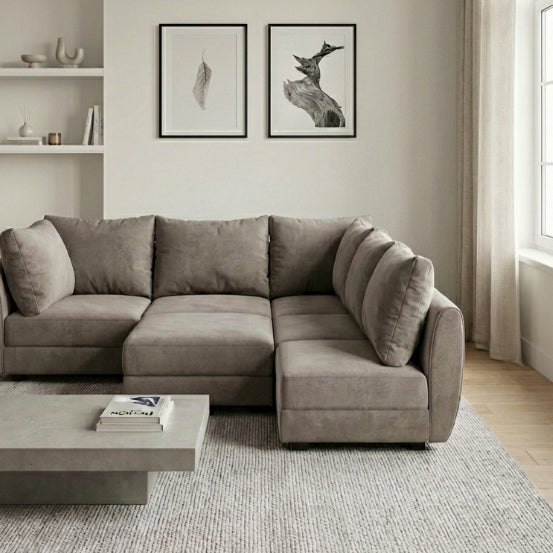 Kinami - Ajeg - Sofa Bed Kobe Sasmaya Anti Cakar / Sofa Bed Dudukan Modular Bongkar Pasang  / Sofa Santai Selonjoran Untuk Ruang Tamu Minimalis dan Modern - gambar 6
