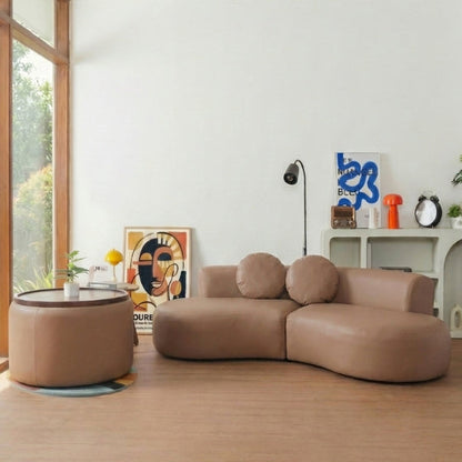 Kinami - Ajeg - Sofa 2 Seater Modular Curvy Yori / Sofa Untuk 2 Orang Desain Mewah Modern Minimalis / Sofa 2 Dudukan Lepasan Full Busa Untuk Selonjoran - gambar 1