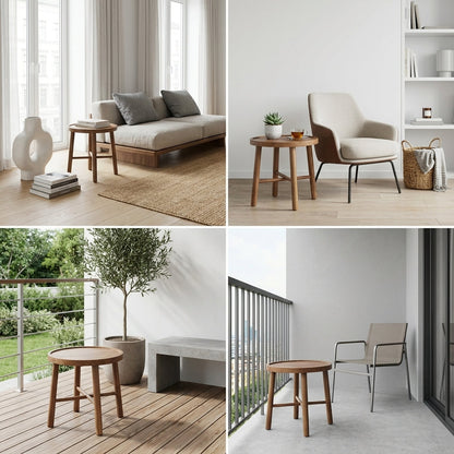 Kagumi - Ajeg - Meja Tamu Yui Bulat / Coffee Table Minimalis Modern - gambar 4