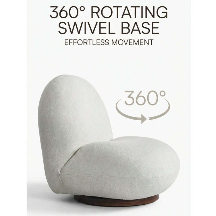 Kinami - Ajeg - Sofa Mochi Pacha 1 Seater Minimalis / Sofa 1 Dudukan / Kursi Bulat Empuk Ruang Tamu Aesthetic - Stool Bench Bangku Kursi Putar Ergonomis - gambar 4
