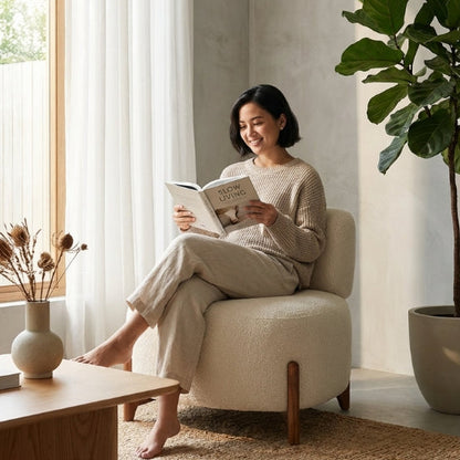 Kinami - Ajeg - Sofa 1 Seater Single Chair Tobo Anti Cakar / Sofa Untuk 1 Orang Desain Modern Minimalis / Sofa 1 Dudukan Minimalis Modern Lesehan / Kursi Empuk Ruang Tamu Aesthetic - gambar 7