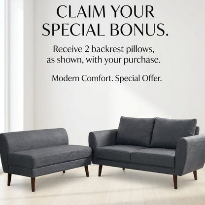 Kinami - Ajeg - Sofa 2 Seater Sudut Kobe Variasi Anti Cakar / Sofa 2 Dudukan Selonjoran dan Lesehan Minimalis Modern / Kursi Empuk Ruang Tamu Aesthetic Gaya Japandi Minimalis Modern Empuk dan Santai Untuk 2 Orang - gambar 3