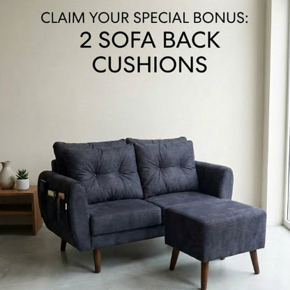 Kinami - Ajeg - Sofa 2 Seater Sudut Kobe Anti Cakar / Sofa 2 Dudukan Minimalis Modern Empuk dan Santai Gaya Japandi - gambar 4