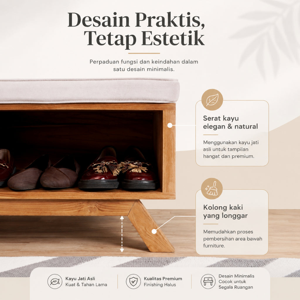 Kagumi - Ajeg - Rak Sepatu Tertutup dan Terbuka Noa / Lemari Sepatu Sandal Minimalis Modern dengan Kapasitas Besar - gambar 7