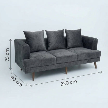 Kinami - Ajeg - Sofa 3 Seater Spica Anti Cakar / Sofa Untuk 3 Orang Gaya Japandi Minimalis Modern Empuk dan Santai - gambar 8