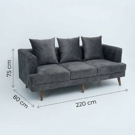 Kinami - Ajeg - Sofa 3 Seater Spica Anti Cakar / Sofa Untuk 3 Orang Gaya Japandi Minimalis Modern Empuk dan Santai - gambar 8