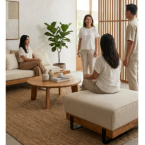 Kinami - Ajeg - Puff Sofa Empuk Minimalis Monza / Stool Bench Square / Kursi Bangku Serbaguna / Meja Tamu Coffee Table Ruang Tamu - gambar 7