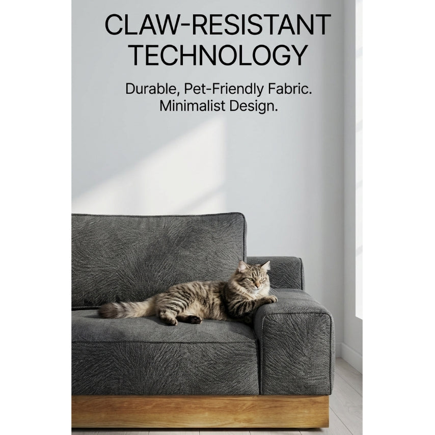 Kinami - Ajeg - Sofa 2 Seater Shizu Short Anti Cakar / Sofa 2 Dudukan Lesehan Minimalis Modern Empuk dan Santai Gaya Japandi - gambar 6