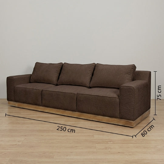 Kinami - Ajeg - Sofa 3 Seater Shizu Anti Cakar / Sofa 3 Dudukan Minimalis Modern Empuk dan Santai Gaya Japandi - gambar 6