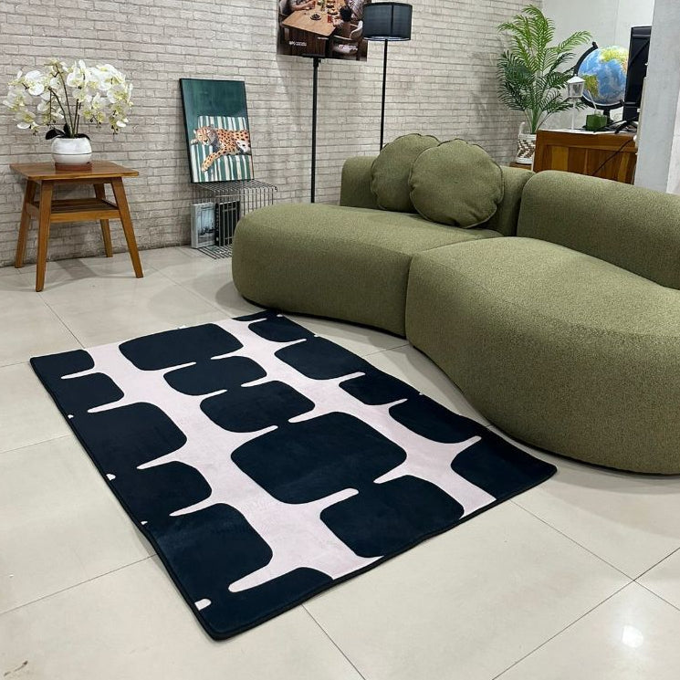 Kinami - Ajeg - Karpet Busa Lembut Motif Anti Licin Karpet Rumah Minimalis - gambar 3