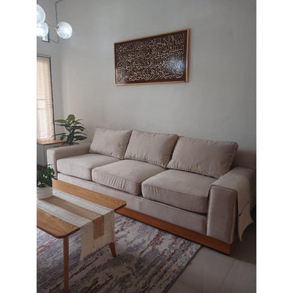 Kinami - Ajeg - Sofa 3 Seater Shizu Premium Anti Cakar / Sofa 3 Dudukan Minimalis Modern Empuk dan Santai Gaya Japandi - gambar 2