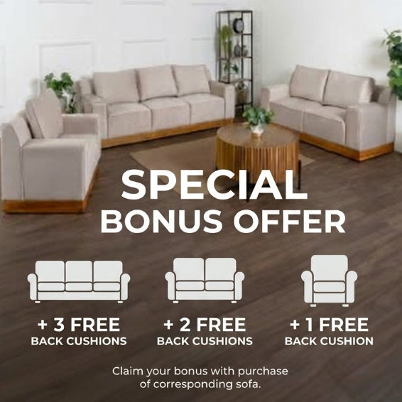 Kinami - Ajeg - Sofa Set 3-2-1 Seater Shizu Anti Cakar / Sofa Untuk Ruang Tamu Minimalis Modern / Kursi Empuk dan Santai Gaya Japandi - gambar 2