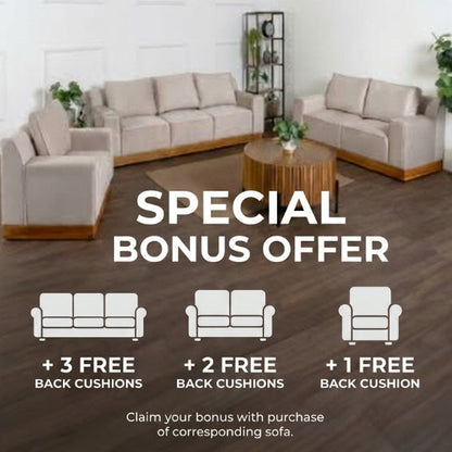 Kinami - Ajeg - Sofa Set 3-2-1 Seater Shizu Anti Cakar / Sofa Untuk Ruang Tamu Minimalis Modern / Kursi Empuk dan Santai Gaya Japandi - gambar 2