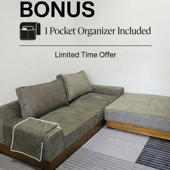 Kinami - Ajeg - Sofa 2 Seater Sudut Shizu Pendek Anti Cakar / Sofa 2 Dudukan Minimalis Modern Empuk dan Santai Gaya Japandi - gambar 4