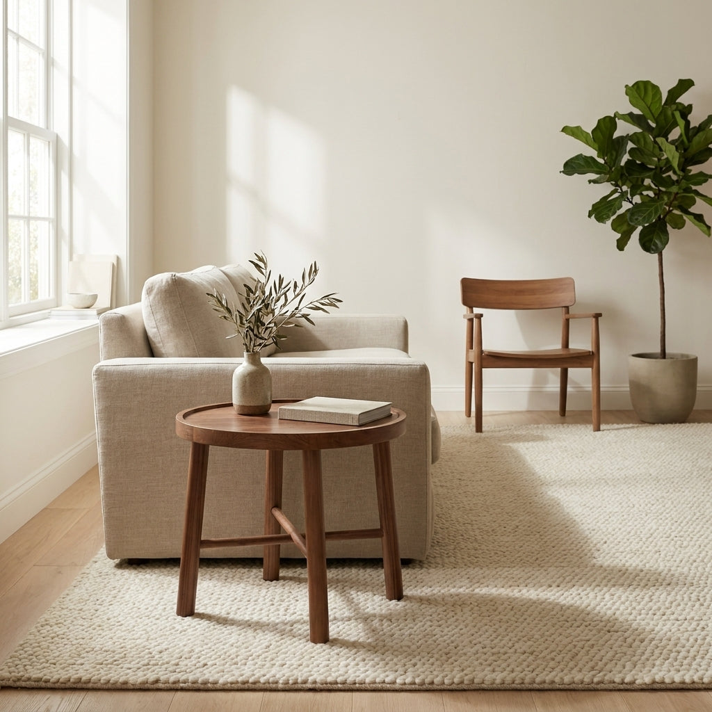 Kagumi - Ajeg - Meja Tamu Yui Bulat / Coffee Table Minimalis Modern - gambar 1