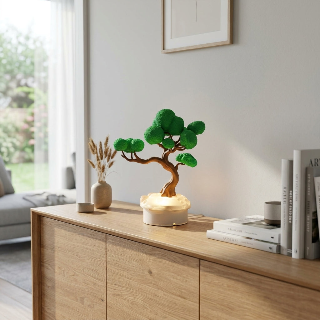 Lampu Tidur Bonsai / Lampu Tidur 3D Malam Hari Model Tanaman Dekorasi Hias - gambar 3