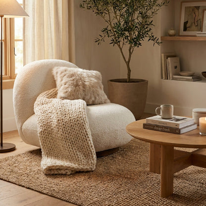 Kinami - Ajeg - Sofa Mochi Pacha 1 Seater Minimalis / Sofa 1 Dudukan / Kursi Bulat Empuk Ruang Tamu Aesthetic - Stool Bench Bangku Kursi Putar Ergonomis - gambar 7