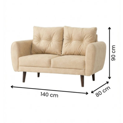 Kinami - Ajeg - Sofa 2 Seater Kobe Anti Cakar / Sofa 2 Dudukan Minimalis Modern Empuk dan Santai Gaya Japandi - gambar 8