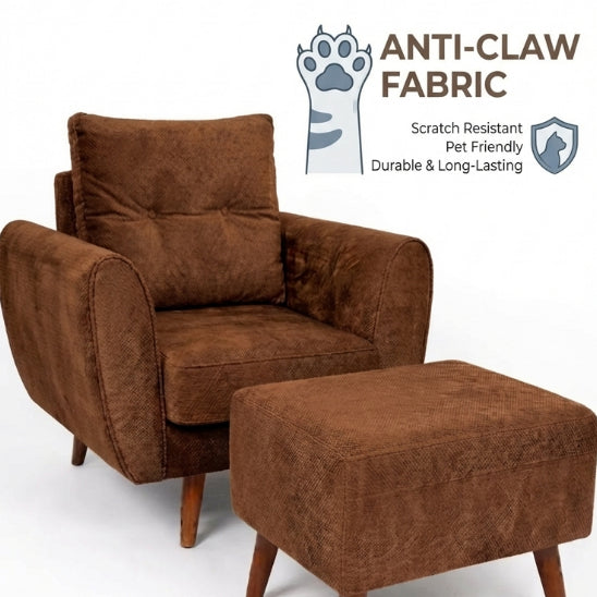 Kinami - Ajeg - Sofa 1 Seater Sudut Kobe Anti Cakar / Sofa 1 Dudukan Selonjoran dan Lesehan Minimalis Modern / Kursi Empuk Ruang Tamu Aesthetic Untuk 1 Orang - gambar 6