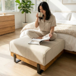 Kinami - Ajeg - Puff Sofa Empuk Minimalis Monza / Stool Bench Square / Kursi Bangku Serbaguna / Meja Tamu Coffee Table Ruang Tamu - gambar 8